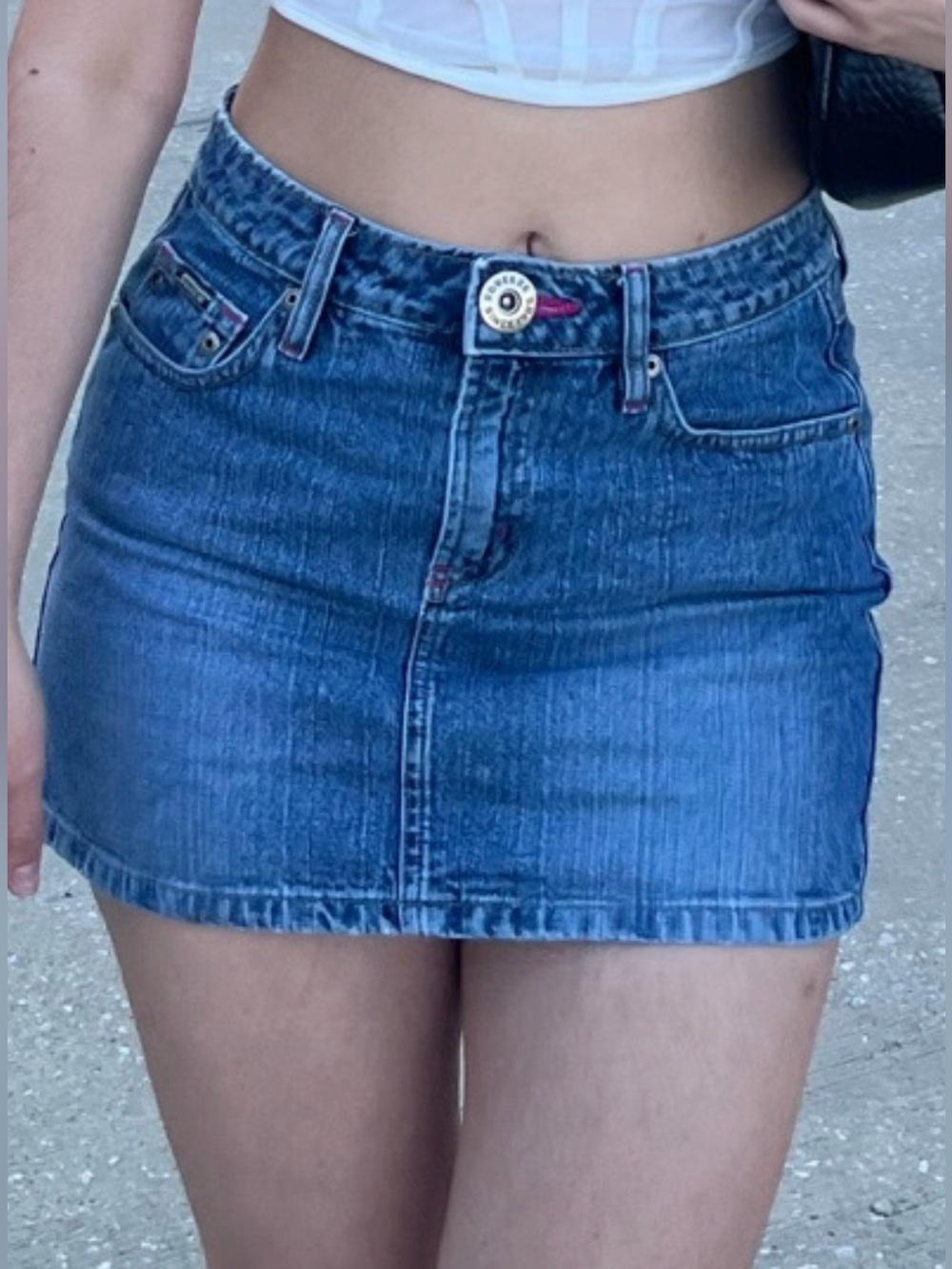 Squeeze Denim Mini Skirt